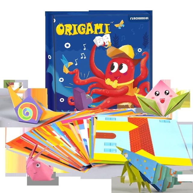 Libro De Origami Para Niños, 108 Hojas De Papel De Origami, Papel De Origami Colorido Para Manualidades, Juego De Origami, Papel Para Manualidades Diy Vogacara FN005900-00