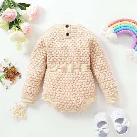 

Gubotare Baby Bodysuit Winter Baby Bodysuit Costume Unisex Baby Crewneck Sweatshirt Oversized Sweater Long Sleeve Shirts Pullover Top Fall Winter Outfit for Baby Boy Girl White 0-3 Months