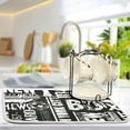 thumbnail image 5 of Street Art Dish Drying Mat for Kitchen Counter, Ultra Absorbent Reversible Microfiber Dishes Drying Rack Pad Heat-resistant Mats 16x18in, 5 of 7