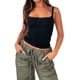 thumbnail image 1 of Chaleco Túnica Básico Chaleco tipo túnica básico para mujer, sin espalda, con correa de espagueti, top, atuendo diario (negro S) Cgtredaw Para estrenar, 1 of 1