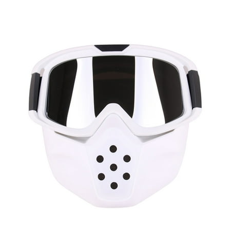 Lens Motorcycle Goggles Mask Motocross Face Mask Glasses Detachable Helmet Goggles Windproof Anti-dust