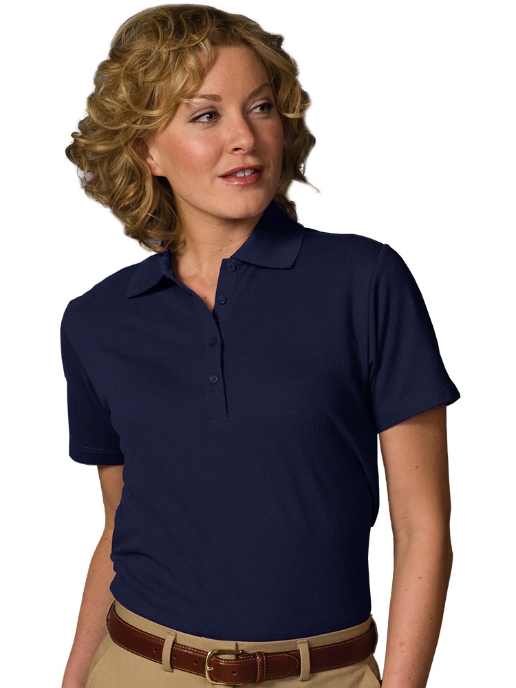 Edwards Ladies' Blended Pique Short Sleeve Polo Edwards Ladies' Blended Pique Short Sleeve Polo