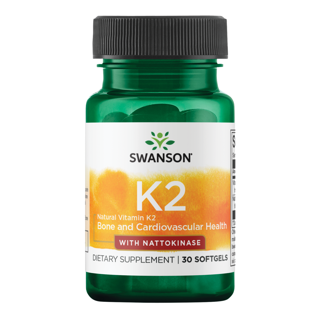 Swanson Vitamin K2 Natural with Nattokinase 30 Softgels