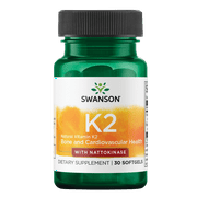 Swanson Vitamin K2 -Natural with Nattokinase 30 Softgels