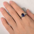 thumbnail image 3 of HeartsAndYou 2.5ct Natural Sapphire Solitaire Infinity Accent Ring 100% 14k SOLID White Gold, 3 of 8
