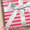 thumbnail image 5 of Christmas Wrapping Paper Roll, Classic Red & White Striped Gift Wrap for Christmas, Holiday, Winter Party, 17 Inch x 33 Feet, 5 of 7