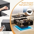 thumbnail image 4 of Noble House 29.5" Coffee Table with Hydraulic Lift,High-Gloss Semi-Open Storage,Black, 4 of 10