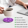thumbnail image 3 of Purple Fish Scale Coasters Set of 2, Absorbent Coasters for Drinks, Modern Geometric Ombre Abstract Moroccan Coaster for Desk Coffee Table Protection, Home Decor House Warming Gifts 4", 3 of 8