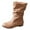 Khaki, variant on Stylish Women's Mid Calf Boots Effortless On Wear Versatile Everyday Footwear Comfortable Flat Heel Design Timeless Classic for All Day Use,Color:Grey,Size:6
