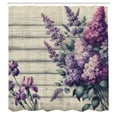 thumbnail image 4 of Ambesonne Lavender Shower Curtain, Nostalgia Farm Leafy Bloom, 69"Wx75"L, Pale Khaki Quartz Mauve, 4 of 4