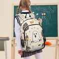 thumbnail image 7 of FORMRS Unisex School Backpack 17" Student Travel Bag with Laptop Compartment, Halloween Black Pumpkins, 7 of 7