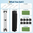thumbnail image 6 of 10x30 Pop Up Canopy with 8 Sidewalls - Heavy Duty Outdoor Canopy Tent with Portable Roller Bag - 3 Adjustable Height, 8 Weight Bags, 8 Stakes & 6 Guy Ropes Included for Camping, Parties, 6 of 7