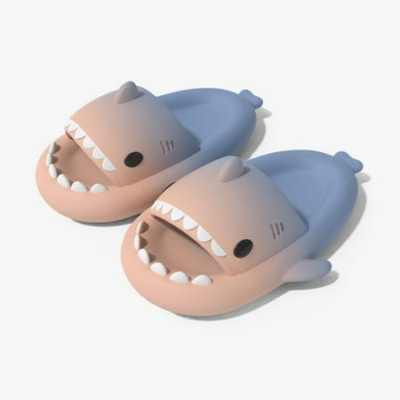 

QWZNDZGR Summer Lovely Shark Slippers Tiger Panda Print Anti-Skid Flip Flops Couple Beach Slides Outdoor Indoor Household Funny Slippers