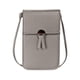 thumbnail image 1 of Bolsa de teléfono táctil para mujeres, bolso de hombro de cuero mini, transparente, gris oscuro, 1 of 2