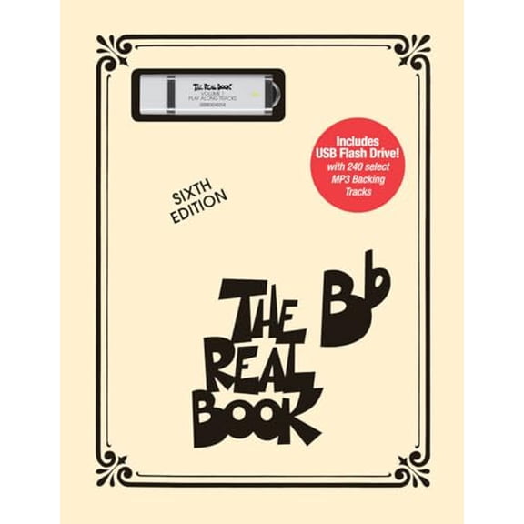 Pre-Owned The Real Book - Volume 1 in B-Flat | Jazz Sheet Music Songbook for Bb Instruments with Play-Along USB | 240 Jazz Standards Backing Tracks Included | Lead Sheet Collection for Performers and