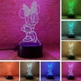 thumbnail image 1 of Cartoon Cute Charming Mickey Minnie Mice Mouse Smart 7 Color Auto Change Touch Control IR Night Light Little Girls Daughter Safe Sleeping Lamp Table, 1 of 3