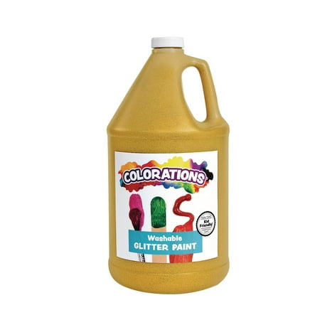 UPC: 0191487018371 | Colorations Washable Glitter Paint  Gold – 1 Gallon