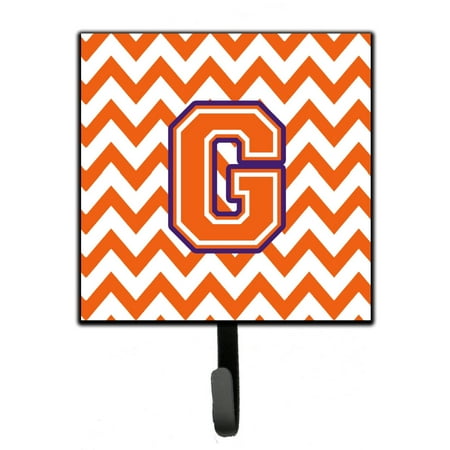 

Carolines Treasures CJ1062-GSH4 Letter G Chevron Orange and Regalia Leash or Key Holder 7Hx4.25W multicolor