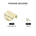 thumbnail image 3 of 4 Pack Edge Pulls for Cabinets, Hollow Leaf Cabinet Pulls Finger Edge Pull Cabinet Handles 1-1/4" Hole Centers, 3 of 6
