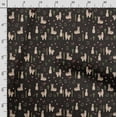 thumbnail image 3 of Soimoi Llama Alpaca Printed, Japan Crepe SatinFabric, by The Yard 54 Inch Wide, Decorative Sewing Fabric for Dresses Kimonos Gowns, Brown, 3 of 5