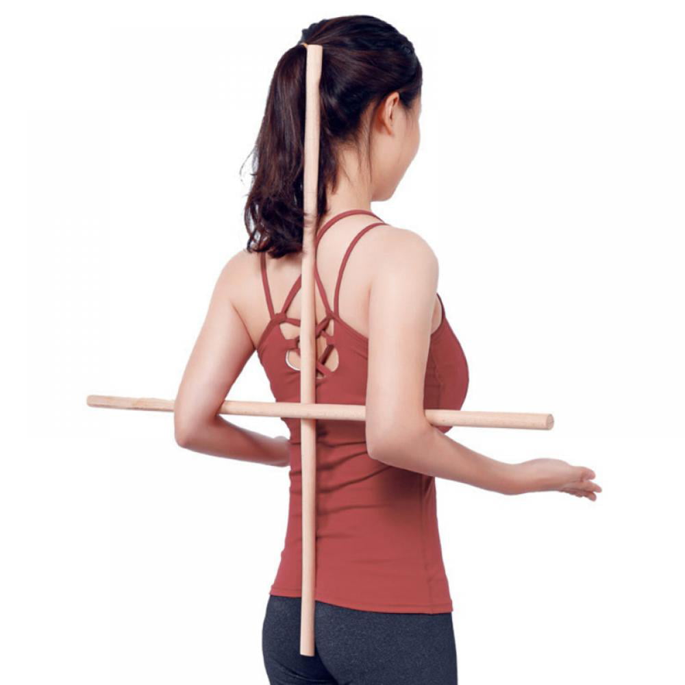 Create The Perfect Body,Stick for Balance,Strength Training,Stretching Added Mobility（2pcs） Yoga Sticks for Training,Stretching Tool with Stick Buckle,Humpback Correction Stick 