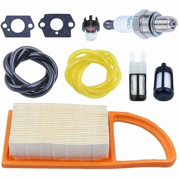 Air Fuel Filter Spark Plug Gasket Kit for Stihl BR500 BR550 BR600 BR700 BR700 Magnum Blowers, Replaces 42821410300, 00003503514, Complete Engine Tune-Up Kit