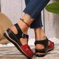 thumbnail image 3 of Fisherman Gladiator Sandals for Women Closed Toe Color Block Strappy Beach Shoes Ankle Strap Arch Support Walking Shoes Black Size 8, 3 of 8