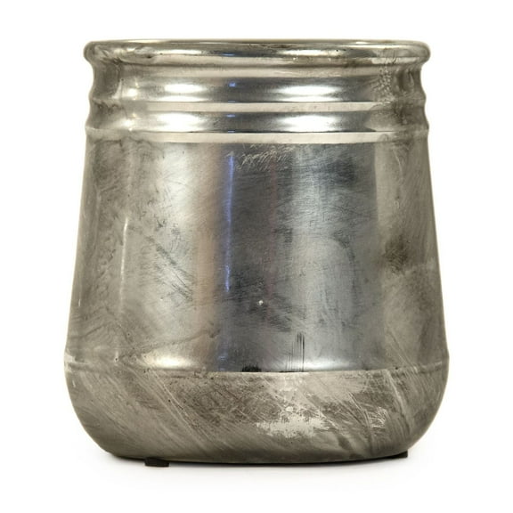 Distressed Metallic Silver Vase (10040S A840) by Zentique