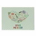 thumbnail image 1 of Hispanic Cutting Board, Colorful Viva Mexico Lettering with Heart Shaped Traditional Print, Decorative Tempered Glass Cutting and Serving Board, in 3 Sizes, by Ambesonne, 1 of 2