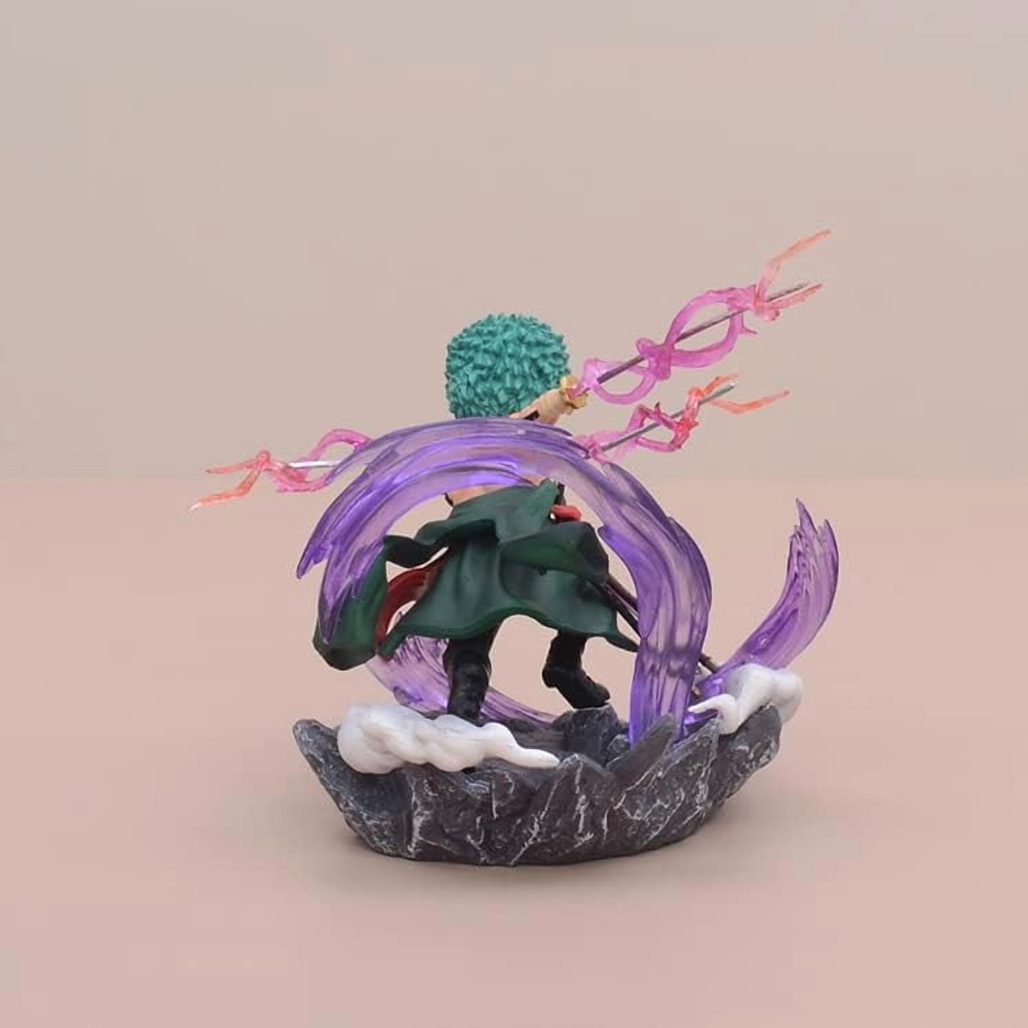 Newly Mini Figures, Luffy Zoro Doflamingo Mihawk Boa Hancock Sabo Statue Figure 12CM/4.7INCH Action Figures Cartoon Toys Anime Collection Decoration (Zoro 3)