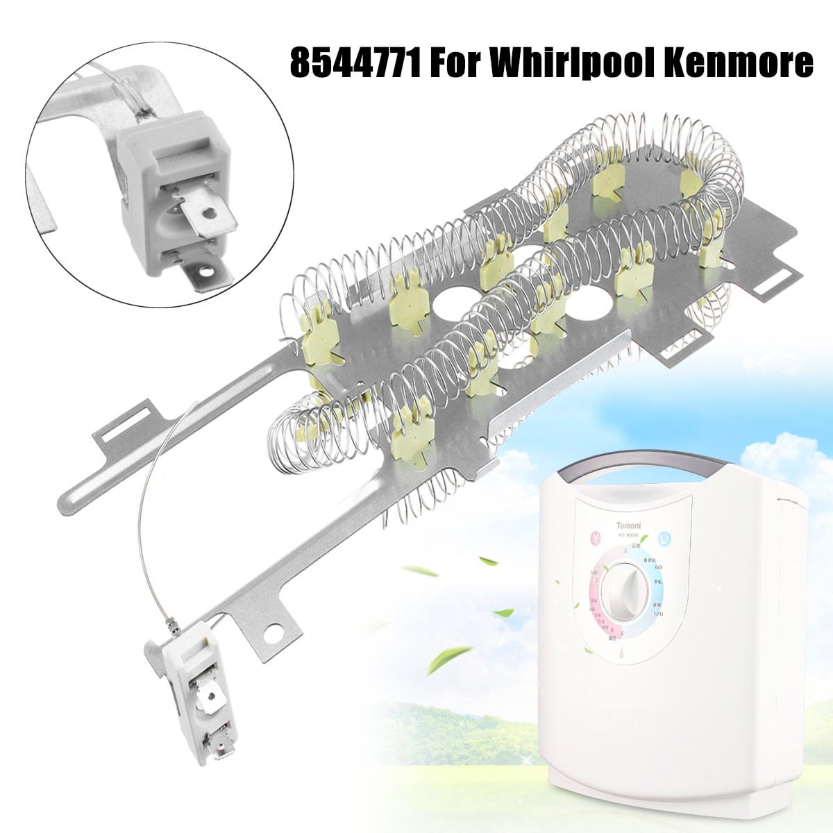 Clothes Dryer Heating Element 8544771 For Whirlpool Kenmore PS990361