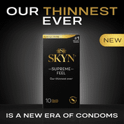 SKYN Supreme Feel Non-Latex Lubricated Condoms, 10 Count