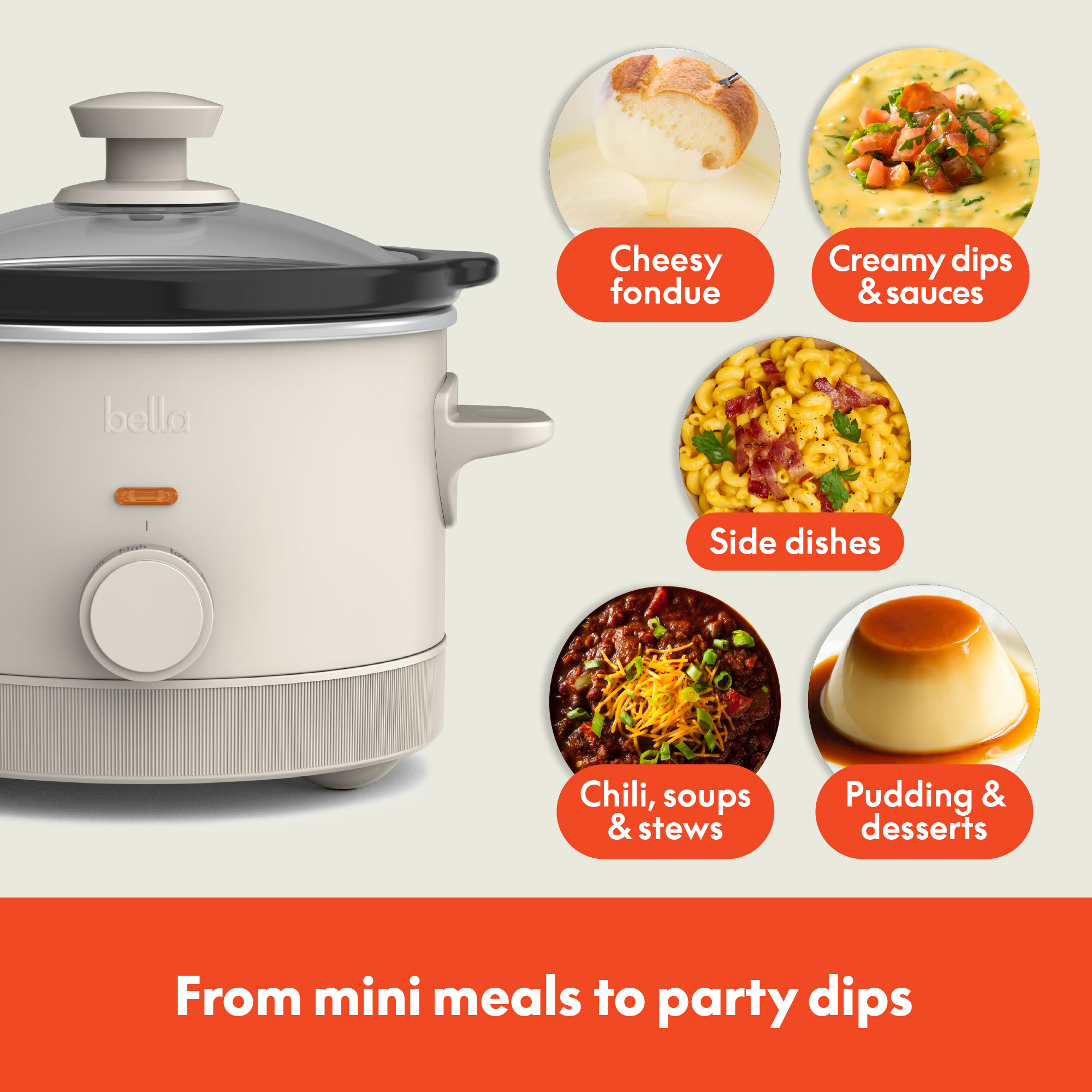 Bella 1.5 Qt Manual Slow Cooker with 3 Heat Settings photo 6