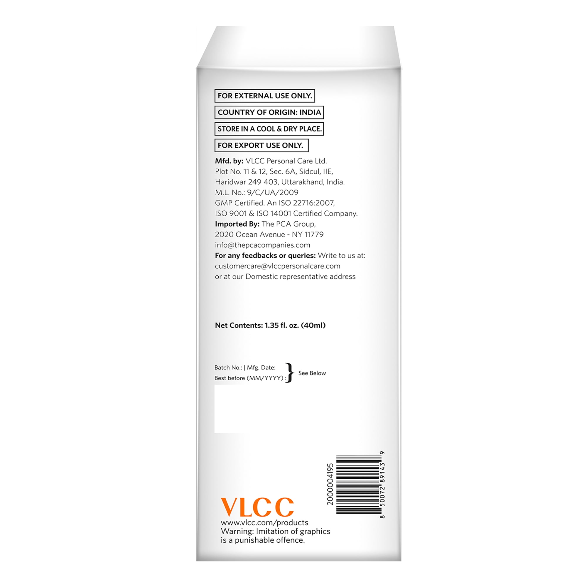 VLCC Eternal Youth Skin Firming Serum, Face Serum, 1.3 oz