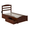 thumbnail image 2 of AFI Warren Solid Wood Twin Bed w/ Footboard & Drawers in Walnut, 2 of 13