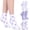 Purple and White, variant on 3 Pairs Aloe Socks Women Valentines Day Moisturizing Socks for Dry Cracked Heel Infused Gel Sleeping Fuzzy Lotion for Women Men Softening Dry ()