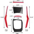 thumbnail image 2 of Xotic Tech Interior Center Console Gear Shift Panel Cover Trim, Carbon Fiber Pattern w/Red, Compatible with BMW 3 Series G20 G21 G22 G23 G26 G28 2019-2022, 2 of 9