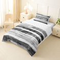 thumbnail image 2 of Homewish Retro Abstract Stripes Twin Comforter Sets,Vintage Geometric Art Bedding Set,Gray,Reversible,2-Piece,1 Comforter and 1 Pillowcase, 2 of 7