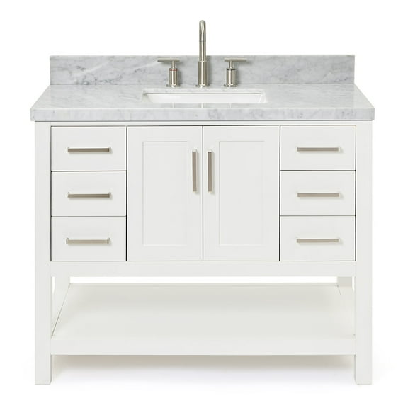 Ariel S043scwrvo Magnolia 42" Free Standing Single Basin Vanity Set - White