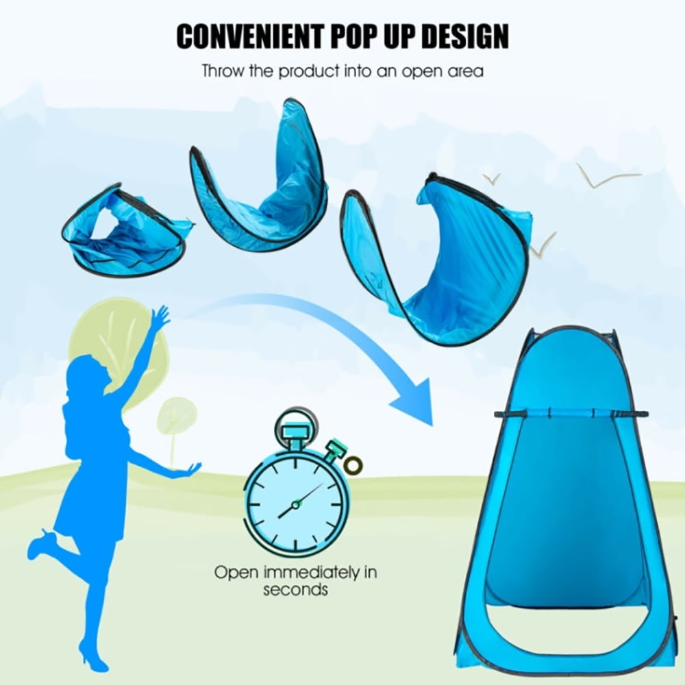 Aimee Lii Portable Pop Up Privacy Shower Toilet Changing Room Camping Hiking Tent, Outdoor Picnic Camping Equipment, Blue Aimee Lii Portable Pop Up Privacy Shower Toilet Changing Room Camping Hiking Tent, Outdoor Picnic Camping Equipment, Blue
