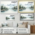 thumbnail image 4 of Designart "Canadian River Mountain Minimalism III" River Mountain Floater Framed Wall Decor, 4 of 5