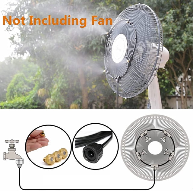 YAOMOBB Cooling Mist Fan Spray Outdoor Low Pressure Cooling Kit Ring Cooling Dusting Humidifying