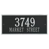 Whitehall Products 1325BS Estate Wall Two Line Hartford Address Plaque, Black & Silver
