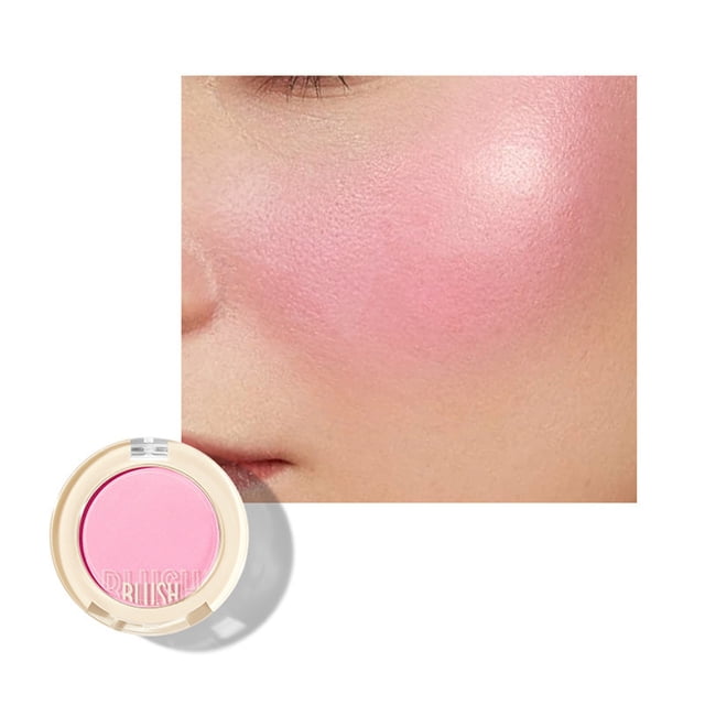 Single Color Nude Makeup High Gloss Rouge 12 Colors Pearlescent Fine 24.6G, Makeup White Blusher