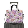 thumbnail image 2 of 16" Laptop Briefcase for Work Travel Laptop Shoulder Bag Carrying Handbag Laptop Case Lavender and Pink Flowers, 2 of 8