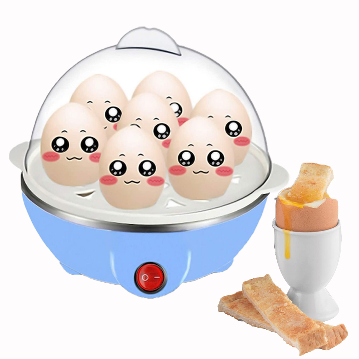Seenda Electric Egg Cooker for Soft, Medium, Hard-Boiled Eggs, Boiler,  Poacher, Poached, Capacity 1 to 7 Eggs - Walmart.com - Walmart.com