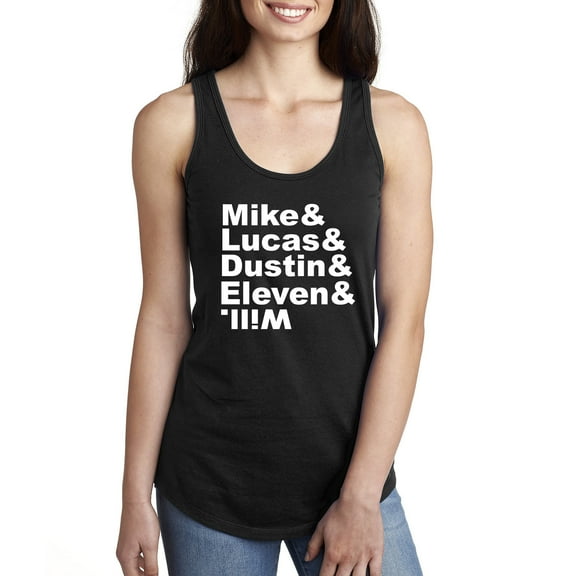 Mike & Lucas & Dustin & Eleven & Will Racerback Tank