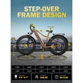 thumbnail image 5 of Electric Bike for Adults with Peak over 750W Brushless Motor, Over 20MPH Electric Mountain Bike, 26"×4 Fat Tires Ebikes, (Gold), 5 of 6