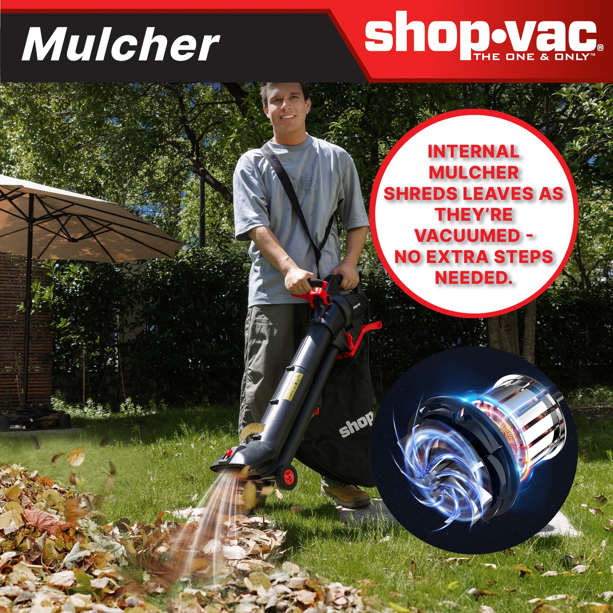 Shop-Vac 3-in-1 Electric Leaf Blower & Mulcher