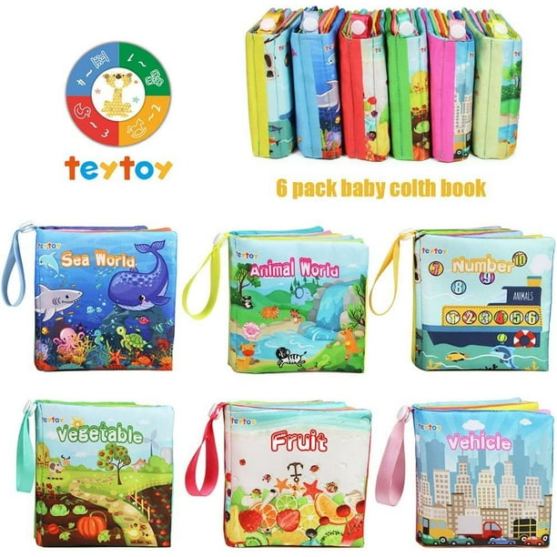 Richgv Baby Cloth Books Soft Early Education Toy Fabric Book for